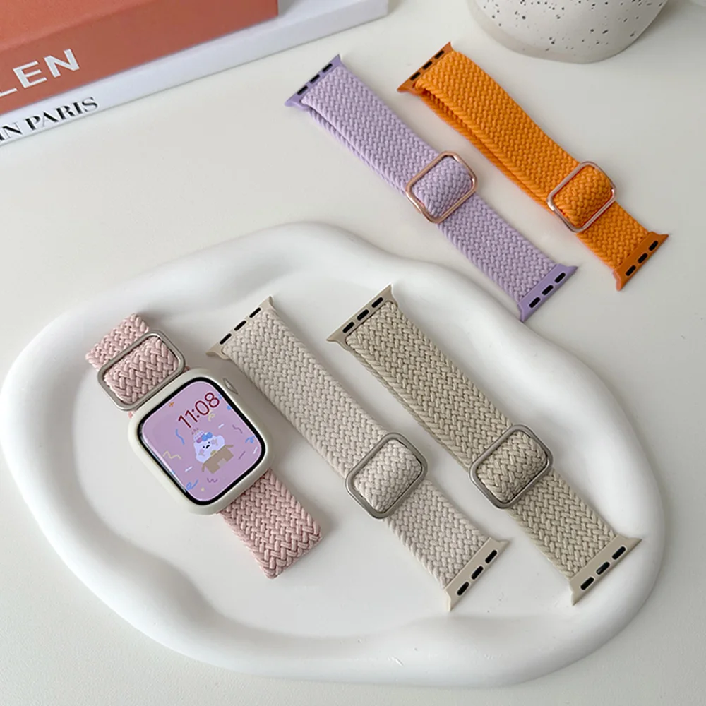 Braided Elastic Nylon Solo Loop Watch Band - Versatile Size Options Bracelet Strap