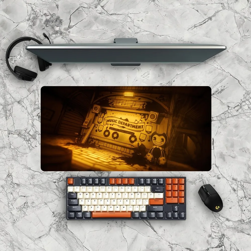 Game B-Bendy and the ink m-machine Mousepad Gamer Mouse Pad Size For Office Long Table Mat 3