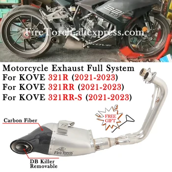 Slip On For KOVE Cobra 321R 321RR 321RR-S 2021 2022 2023 Motorcycle Exhaust System Muffler DB Killer Escape Moto Front Link Pipe