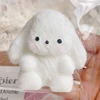 Cute Flocking Bunny Taba Squishy Stress Relief Decompression Toy Squeeze Plush Rabbit Anti Stress Fidget Toy For Adult Kids Gift 3