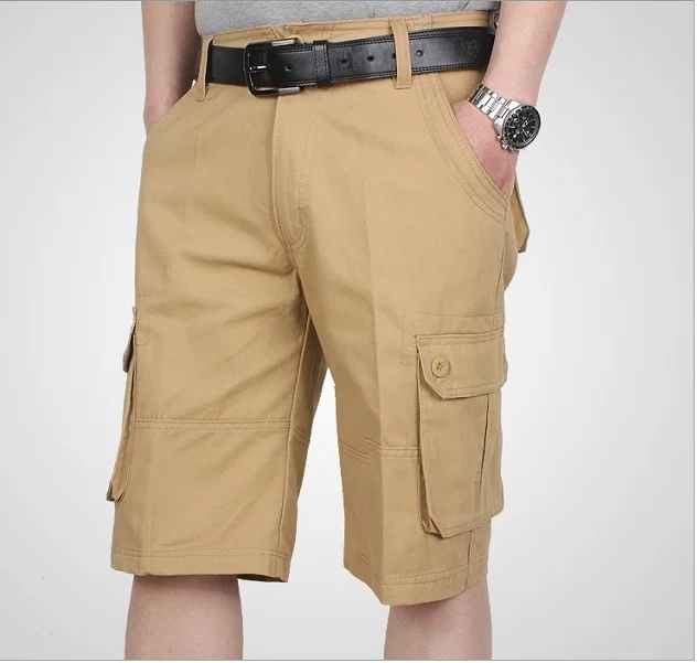 

2024 Summer Casual Shorts Men's Tactical Cotton Multi-Pocket Cargoy Shorts Plus Size Hiking Straight Shorts bermuda masculina