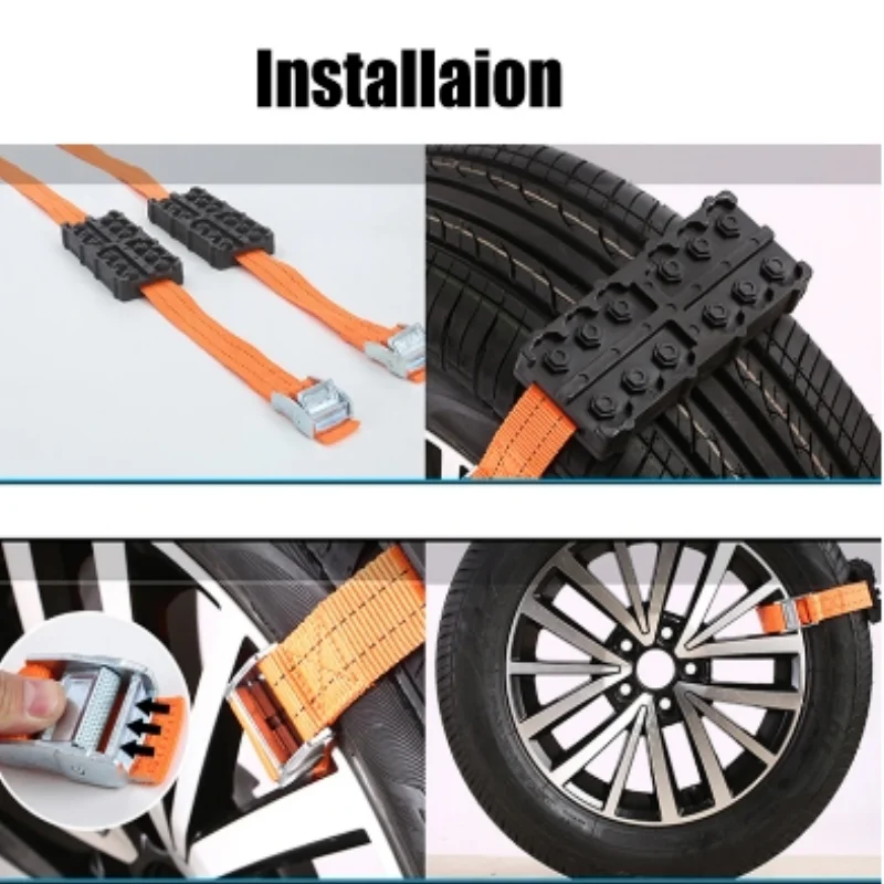 Tire Snow Chains Rubble Straps Mud Sand Trouble Emergency Traction Rescue Tool,Car Rescue Tools Accessories Universal