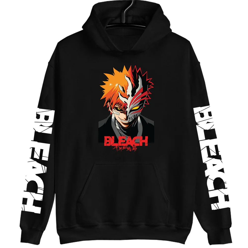 

Bleach Hoodie Kurosaki Ichigo Print Top Anime Fall Pullover Loose Top