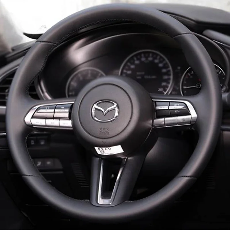 Copri Volante In Pelle Cucito A Mano Per Mazda CX-5 (2017-2018) – Protezione Anti-scivolo E Anti-usura, Fai Da Te