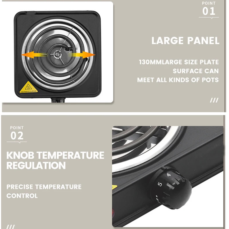 Hot Plate Electric Cooker Cooktop Stove 1 Mouths Electric iron for Cooking Plate 220v Coffee Heater Kitchen Home Appliances 6