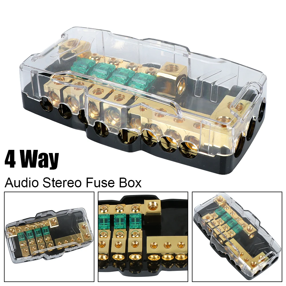 Fuse Box 24V 12V 30A 60A Fuse Blade Box Splitter Block DC Distribution LED Indicator Accessores For Car Player Audio Stereo Fuses Holder fuse box