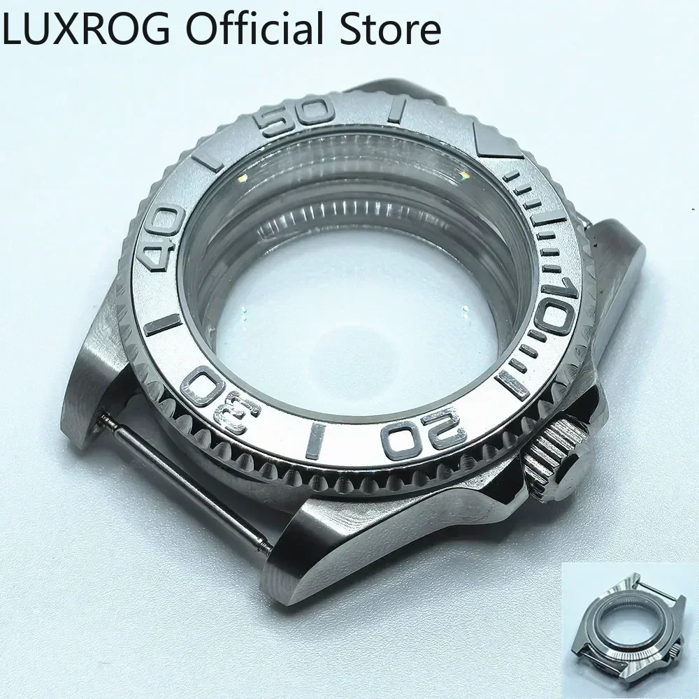 Stainless Steel 40MM Black Blue Ceramic Insert Watch Case