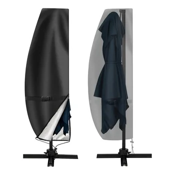 Outdoor UV Protection Cover Waterproof Terrace Umbrella Cover with Zipper Cantilever Sunshade Rain Cover for Banana Umbrellas