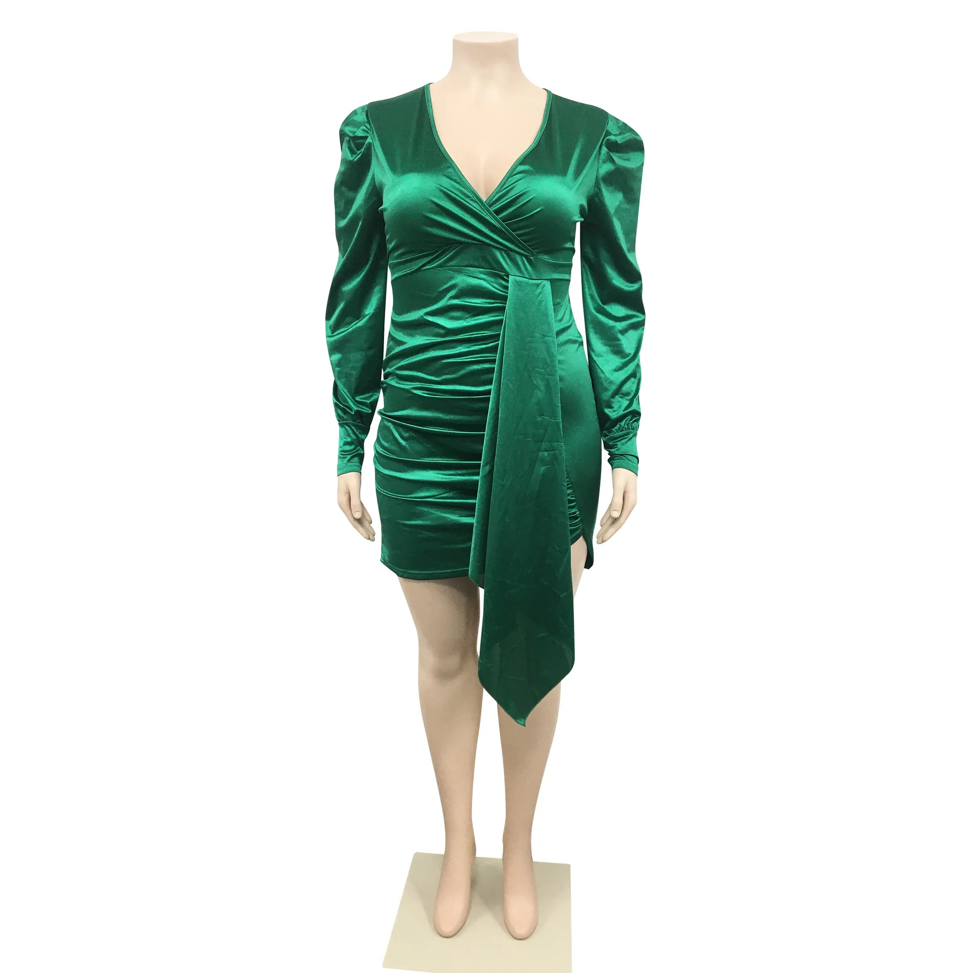 Plus Size Women Dinner Dress Puff Sleeve Party Dress Female Fashion Elegant Evening Gowns Casual Luxury New Outerwear Clothes