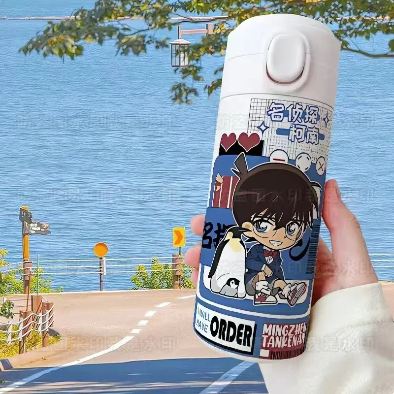 DYNIT Conan The Boy Of The Future Official Water Bottle - 500 Ml, White Aluminum Bottle, Anime Merchandise