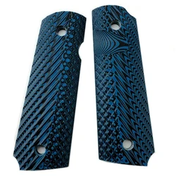 Dual Blue G10 Custom CNC Tactical Handle Grips (1pair Type B)