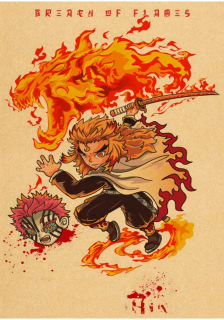 Filme em quadrinhos japonês Demon Slayer Mugen Train Anime Poster Kimetsu  no Yaiba : Mugen Ressha-galinha