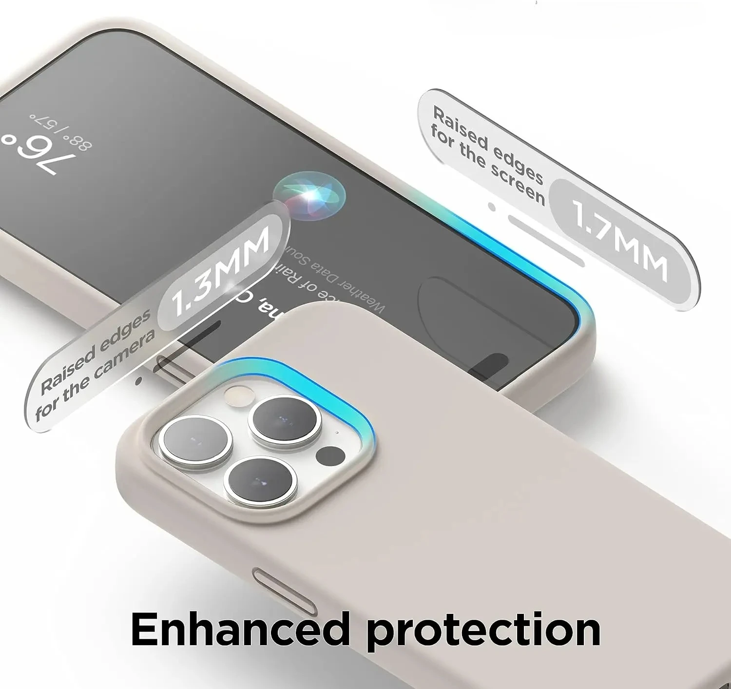 Premium Liquid Silicone Shockproof Protective Phone Case with Microfiber Lining