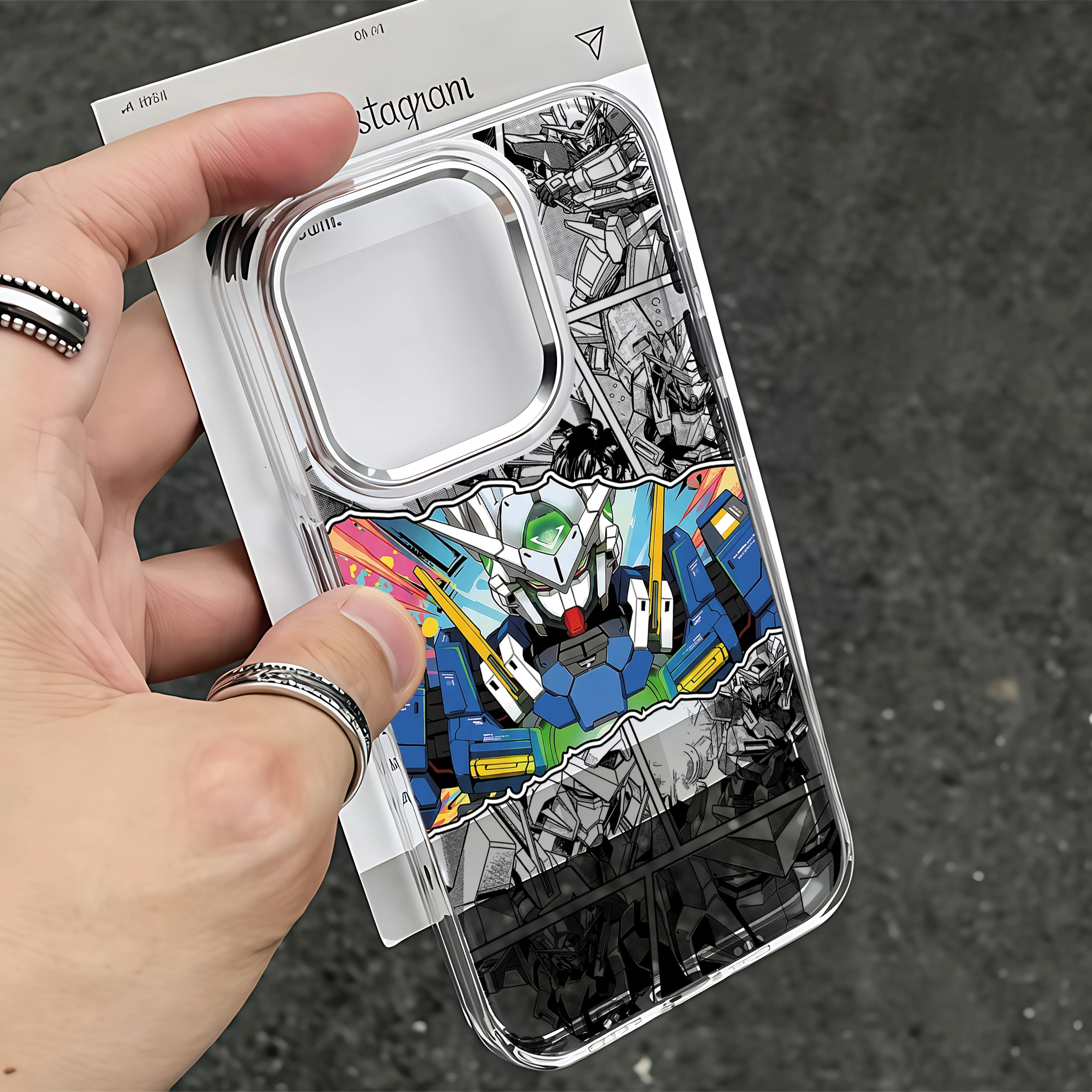 Cool Anime Gundams Clear Phone Case