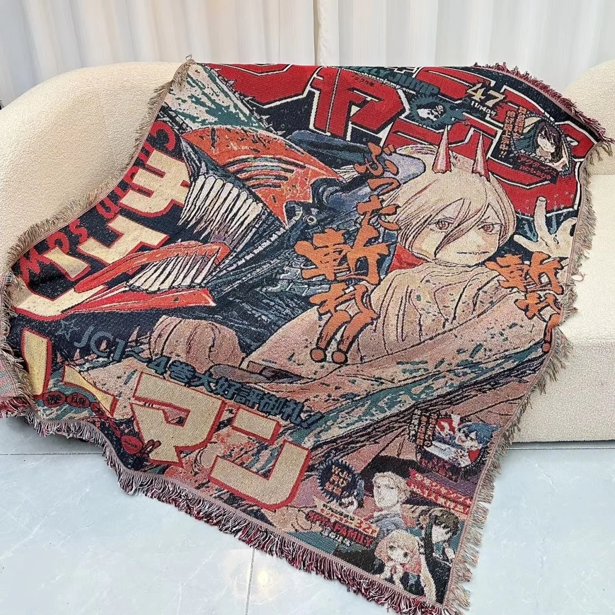 Dragon Ball One Piece Anime Cotton Thread Textile Blanket Casual Blanket Bedhead Blanket Decoration Sofa Cover Decorative Carpet