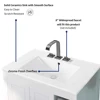 1pc 30inch Porcelain Ceramic Vanity Sink Top, Surface Bathroom Vessel Sink Basin with Three Faucet Holes, Rectangular, Glossy W 5