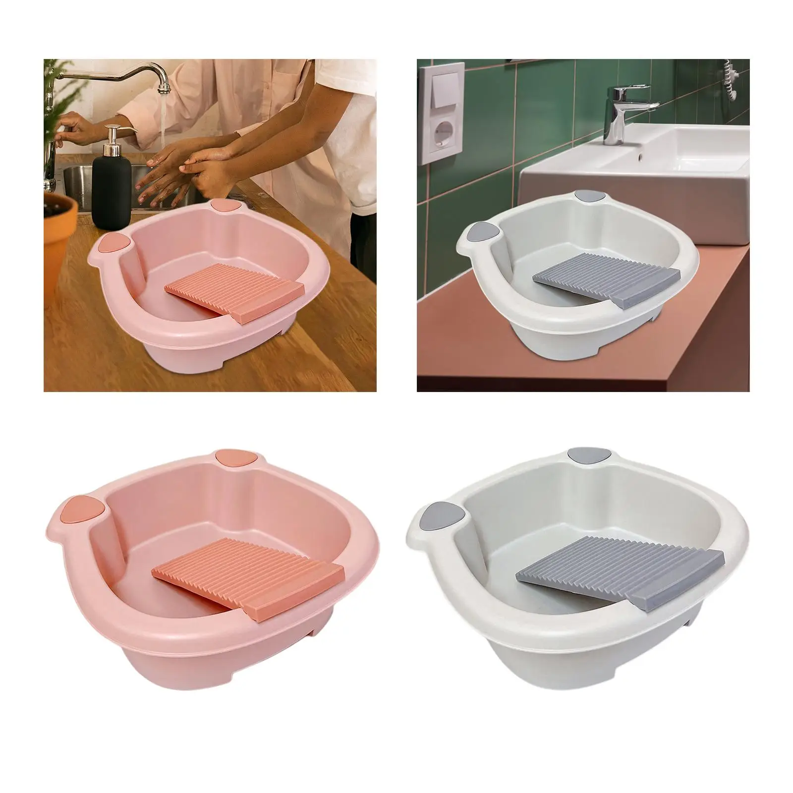 Washing Clothes Bucket Hand Wash Board Washboard Basin Wash Tub Washboard Hand Clothes Underwear Blouses Home laundry washbasin