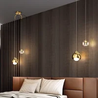 Moderne minimaliste chambre chevet suspension lit principal tête câble lumière minimaliste nordique simple tête petit lustre lustres de plafond suspension luminaire plafonnier luminaires plafonnier applique murale 3