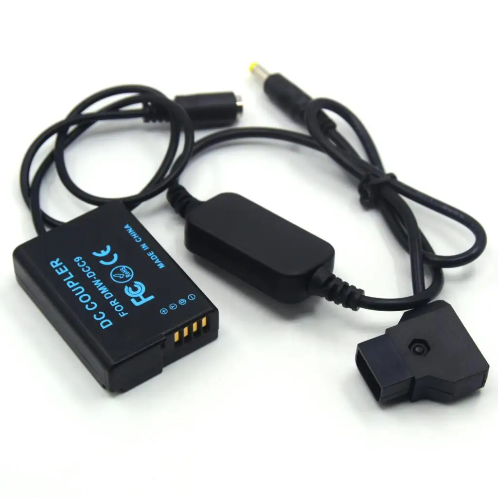 Accoppiatore Dc Dcc9 D-Tap Cavo Di Alimentazione Step-Down + Dmw-Bld10 Batteria Fittizia Per Lumix Dmc-Gx1 Dmc Gf2 G3 G3K G3R G3T G3W G3E