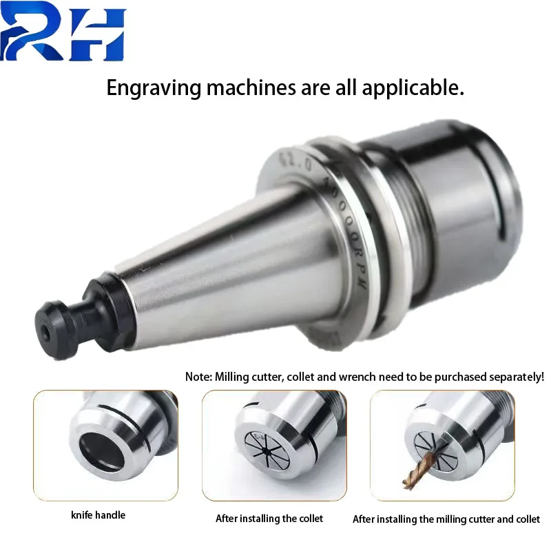 Iso Complete Series of Finely Carved Handles Iso20 Conjoined Stainless Steel Handles Iso25 Er11 Er16 High-Speed Sk10