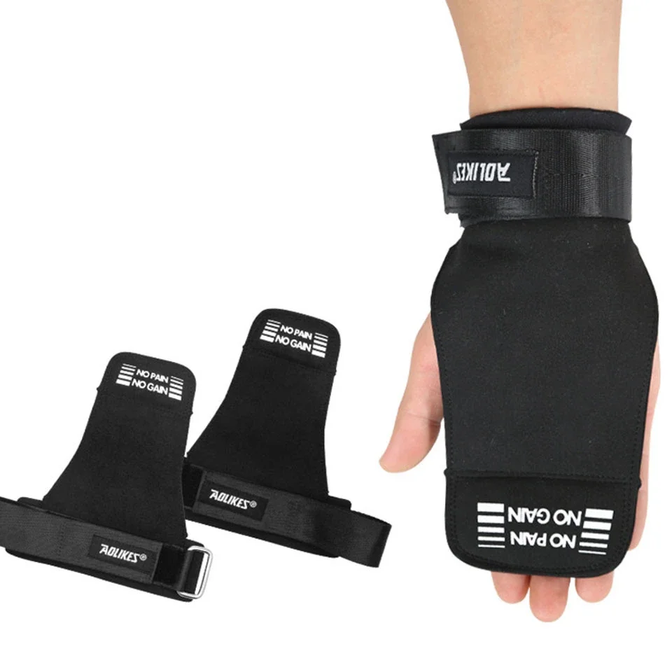 

2PCS Weight Lifting Wrist Straps Hooks Palm Padding for Deadlifts Powerlifting Heavy Pull Lifts Home Gym Strength Training