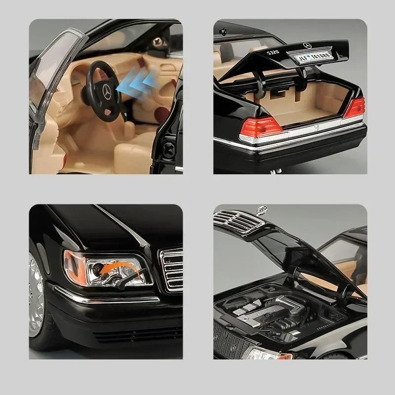 مقياس سيارة 1:24 مرسيدس بنز S320 W140 سبيكة سيارة...