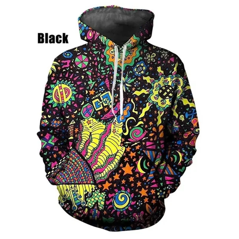 Sudadera con capucha con estampado 3D de arte psicodélico para hombre, sudadera con capucha a la moda, sudadera con capucha para hombre, sudaderas con capucha de talla grande