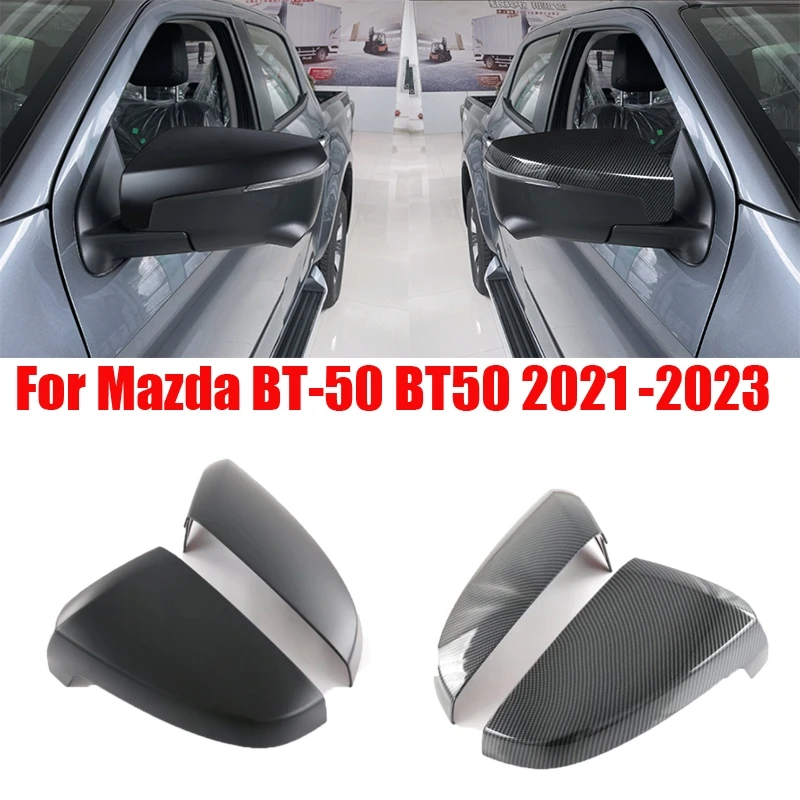 For Mazda BT50 BT50 2021 2023 ABS black carbonfibr Rear view Rearview Side glass Mirror