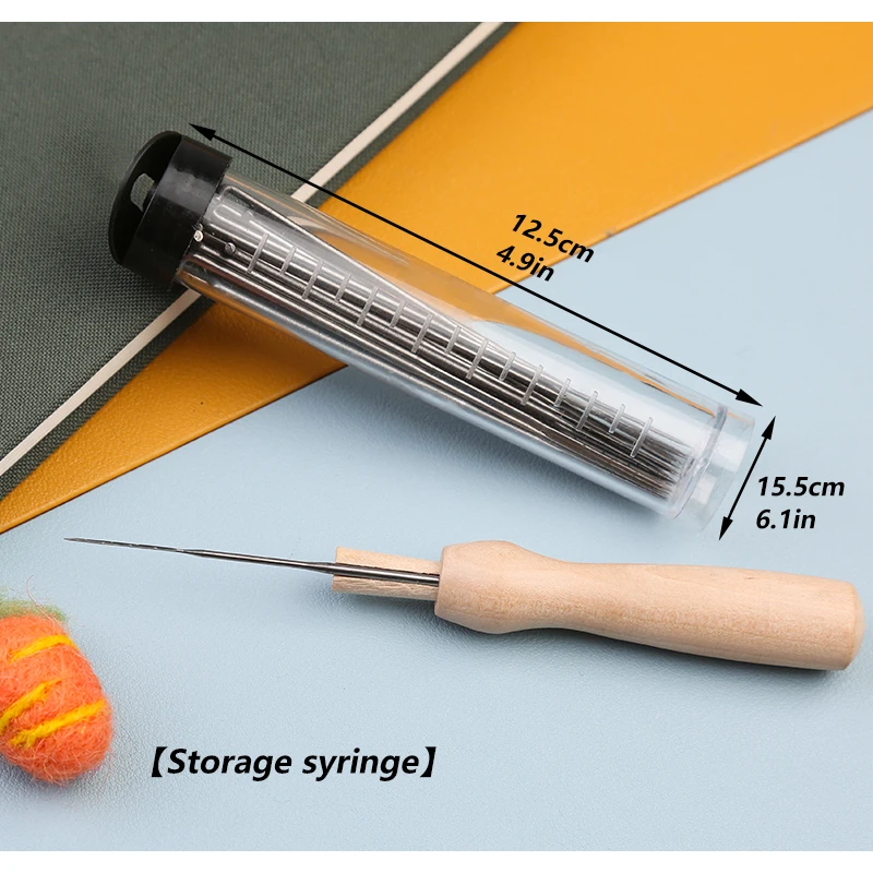 Wool Felting Needles Set For Wool Felting Craftwork DIY Craft Tools With Solid Wood Handle