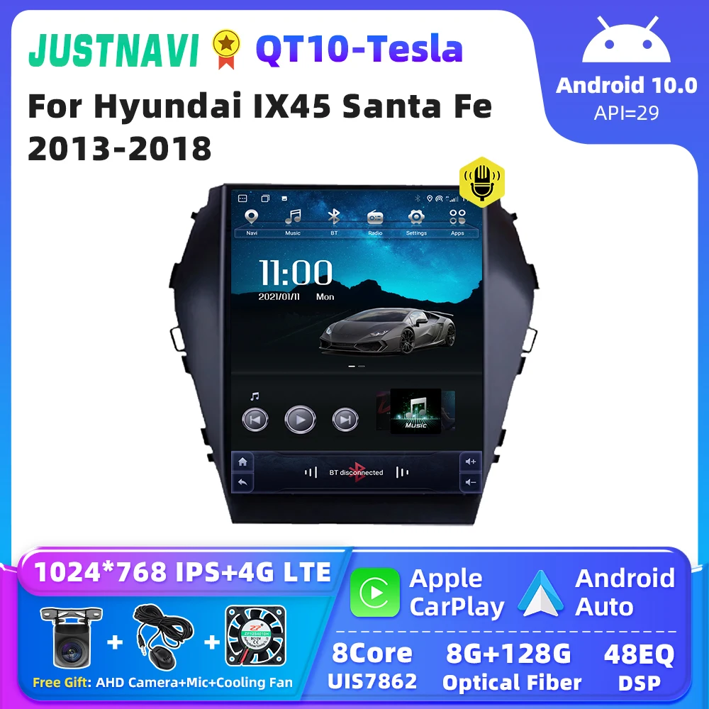thumbnail image 2 of Hyundai Santa Fe Ix45 2013-2018 Wireless CarPlay Headunit Kit 2 of 9
