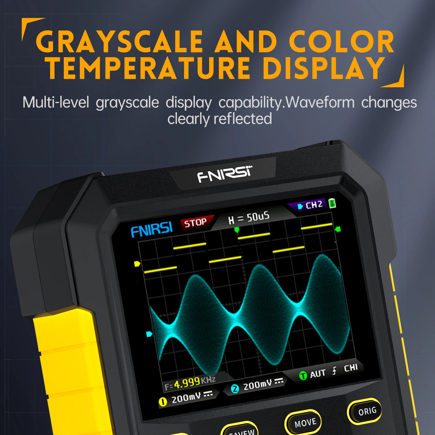 FNIRSI DPOX180H Portable Fluorescent Screen Digital Oscilloscope 180 MHz 50,000wfms/S 2-In-1 Signal Generator 20 MHz ZOOM digital oscilloscope signal generator