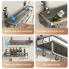 30/40/50CM Bathroom Shelf With Suction Cup Shower Organizer Without Drilling Shampoo Rack Toilet Shelf Bathroom Accessories 4