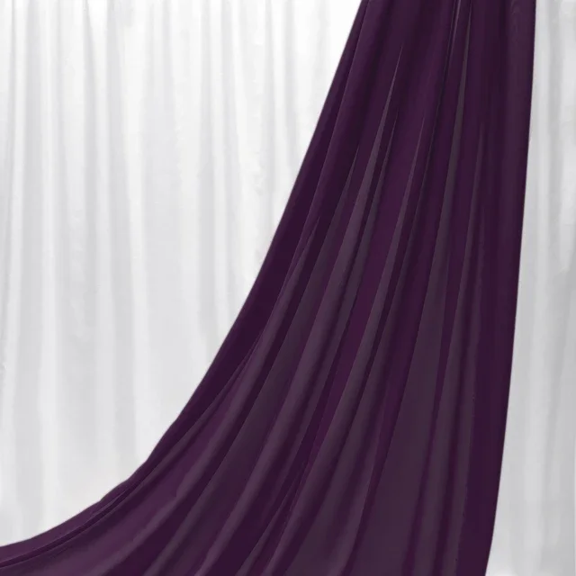 Elegant Purple Red Chiffon Georgette Fabric