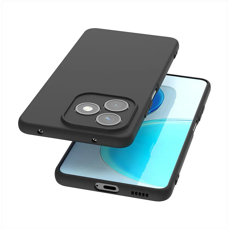 Sleek Black Matte Silicone Case