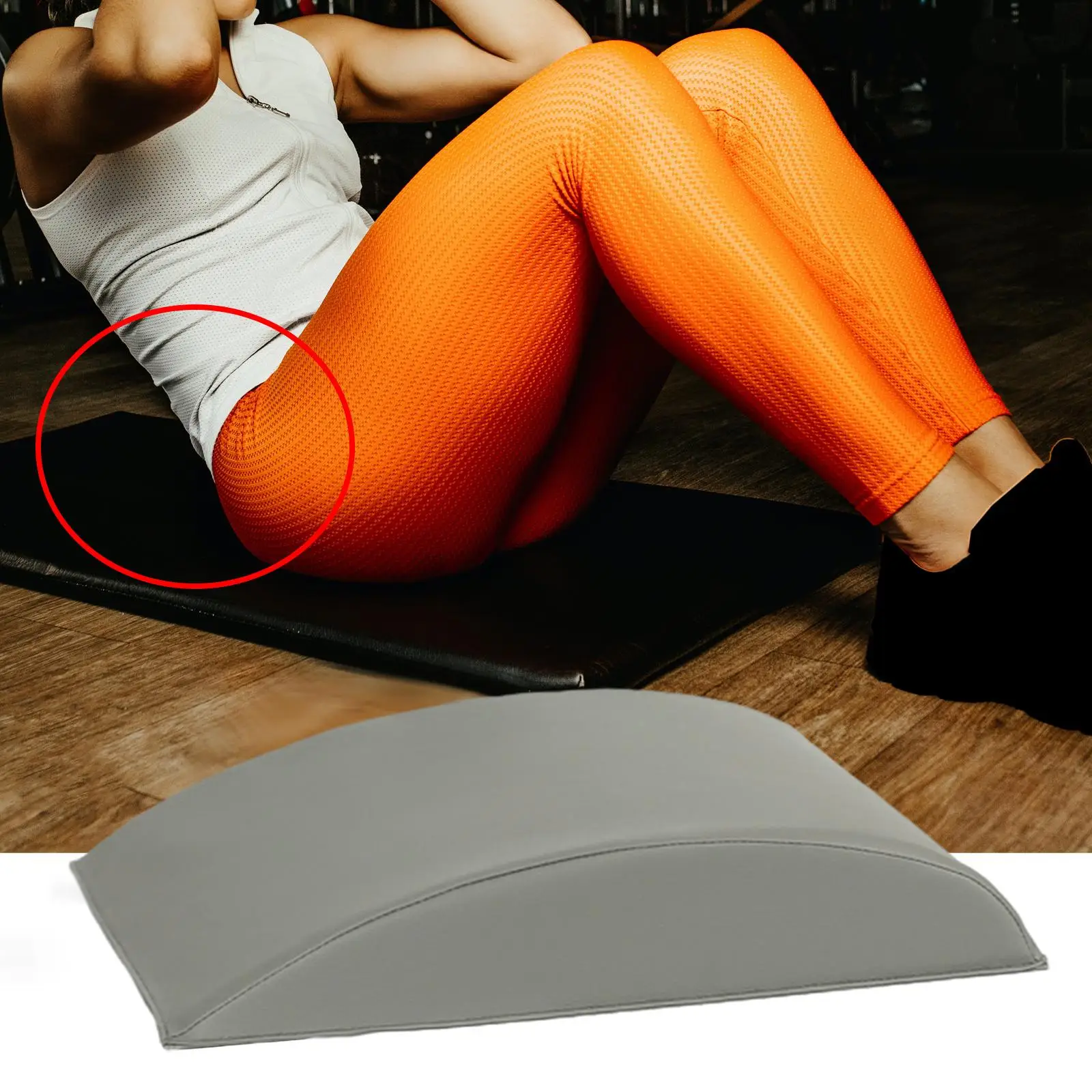 Ab Exercise Mat Gym Exercise Support PU Leather Stretching Mat Comfortable Thick