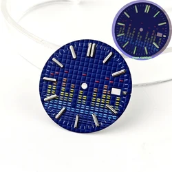 Aseptic Green Luminous Watch Dial Face - 31mm Music Design - NO LOGO (Blue)