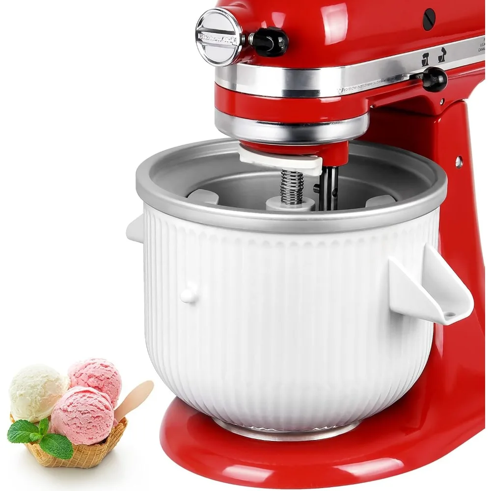 Ice Cream Machine, Attachment for Kitchenaid, 2 Quart Frozen for Stand Mixe, Sorbet Gelato Maker, Ice Cream Maker 3