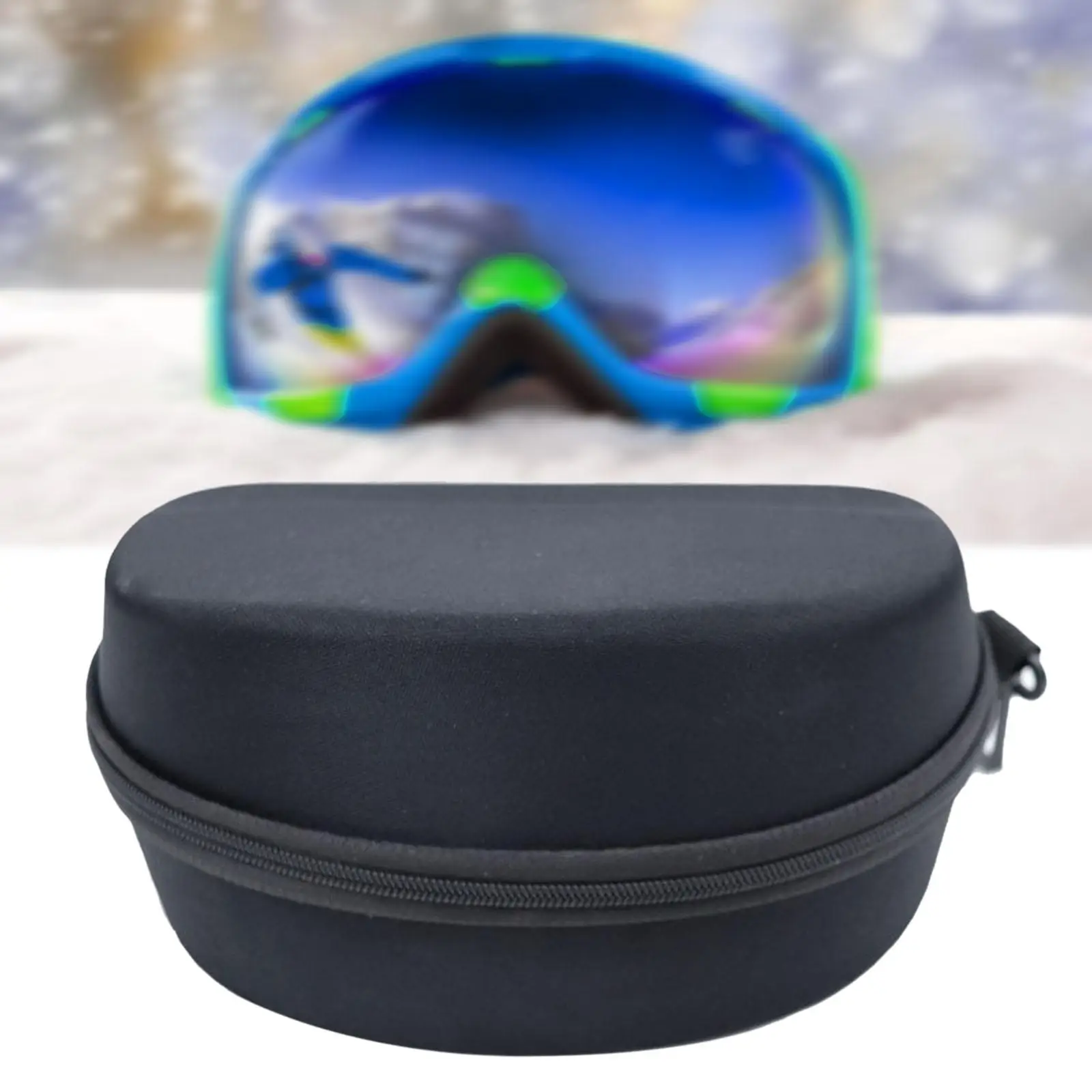 Ski Goggles Case, Snowboard Goggles Storage Case, Lightweight Zipper Case, Sports Glasses Case with Hook