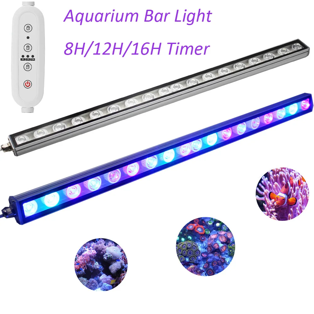 IP65 impermeabile LED Aquarium Bar Light 25W/35W/45W blu Plus Color