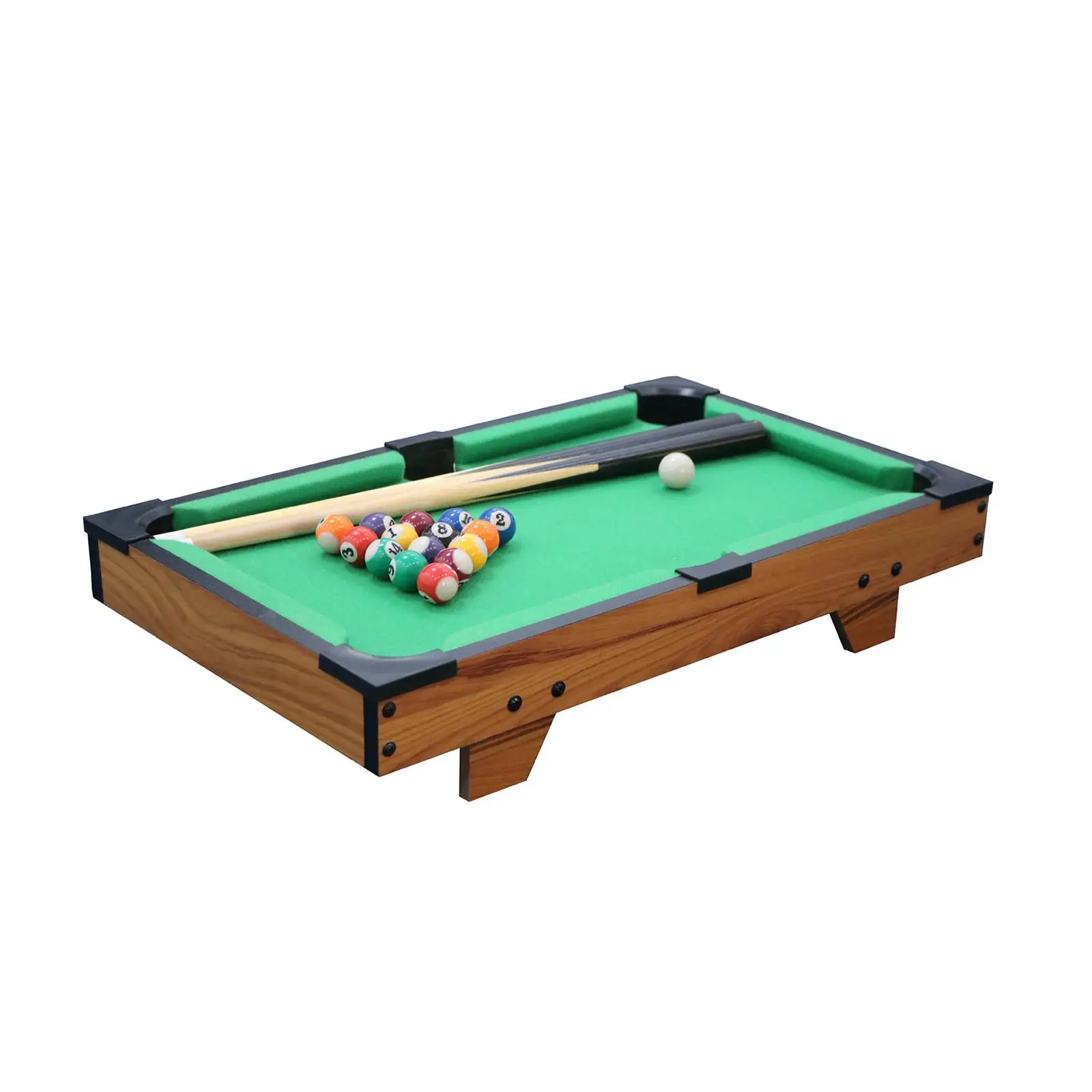 Jogo Mini Mesa de Bilhar Sinuca Compacta em Madeira Snooker com 2