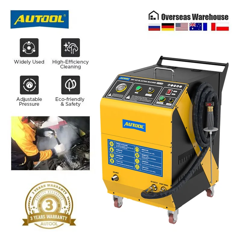 LINXINO HTS708 Automotive Dry Ice Blasting Cleaning Machine,110V Dry Ice  Blasting Machine,Dry Ice DE-Carbon Cleaner Applies with All Vehicle