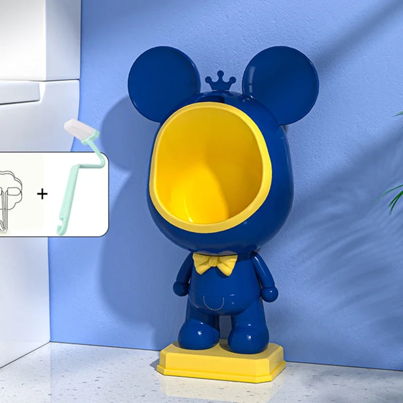 Fashion Children Urinal Cartoon Bear Toilet Kids Potty Stand Up Wall Mounted Toilet Seat Baby Pee Training Urinal for Boys 2