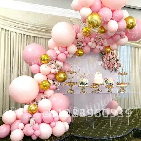 

Pink Rose Gold Macaron Balloons Garland Confetti Latex Balloon Arch Wedding Birthday Balloon Decoration Baby Shower Foil Globs