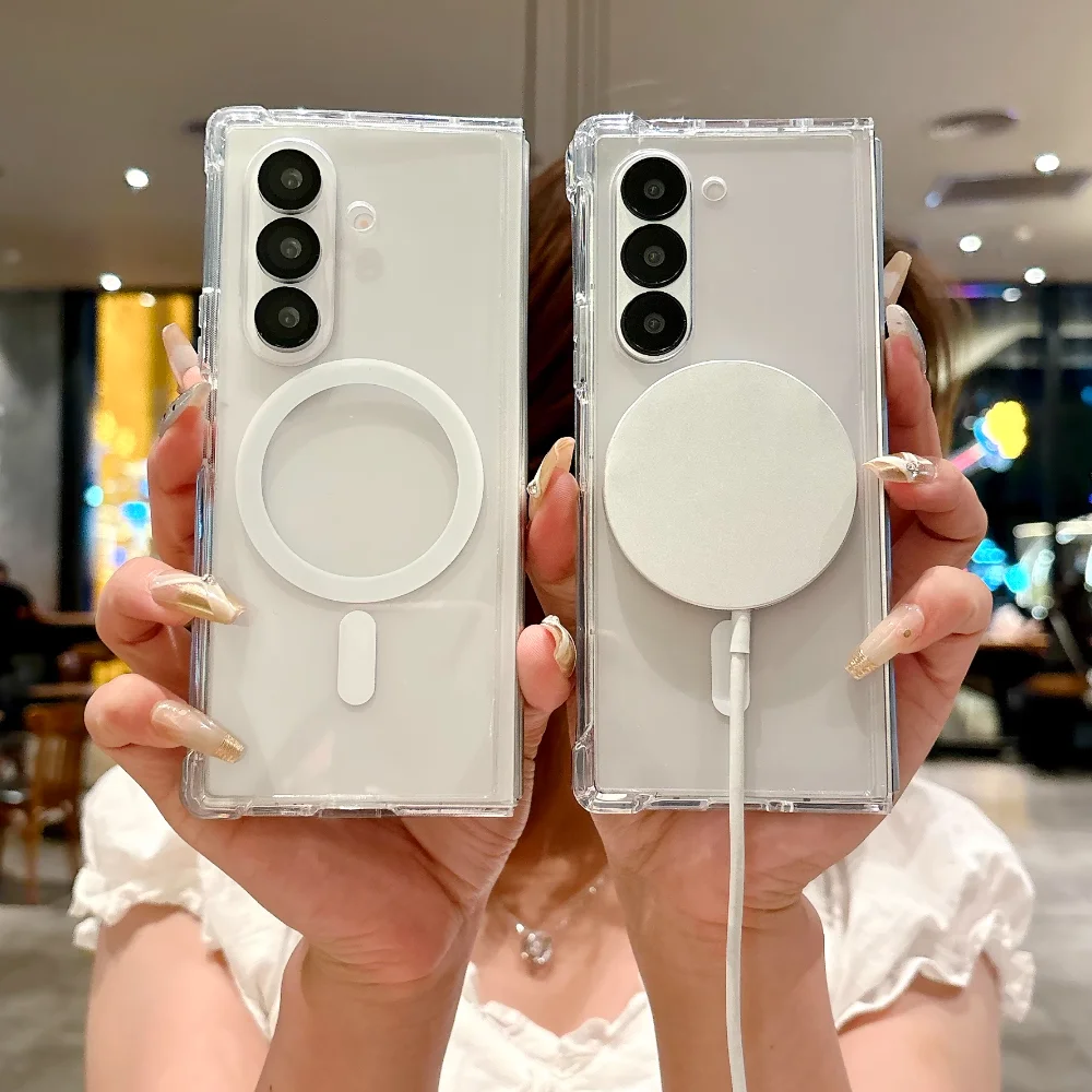 MagSafe Transparent Shockproof Wireless Charging Phone Case