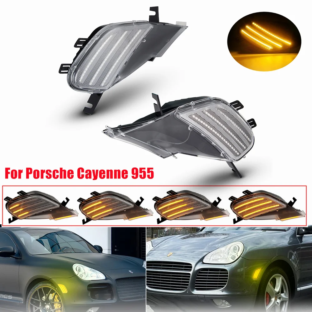 

2 шт., динамический фонарь для обозначения поворота, для Porsche Cayenne 955 2003 2004 2005