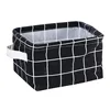 Toy storage Fabric Foldable Storage Basket Cotton and Hemp Desktop Storage Box Small Fresh Waterproof Storage Basket Storage Box 6