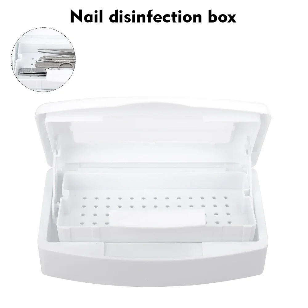 Nail Tool Sterilizer Manicure Tool Disinfection Box Nail Tools Cleaner Nail Sterilizer Tray Disinfection Box