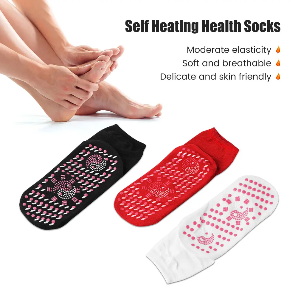 Self-Heated Socks Magnetic Socks Tourmaline Magnetic Therapy Breathable Foot Massager Massage Tool Warm Health Care Unisex