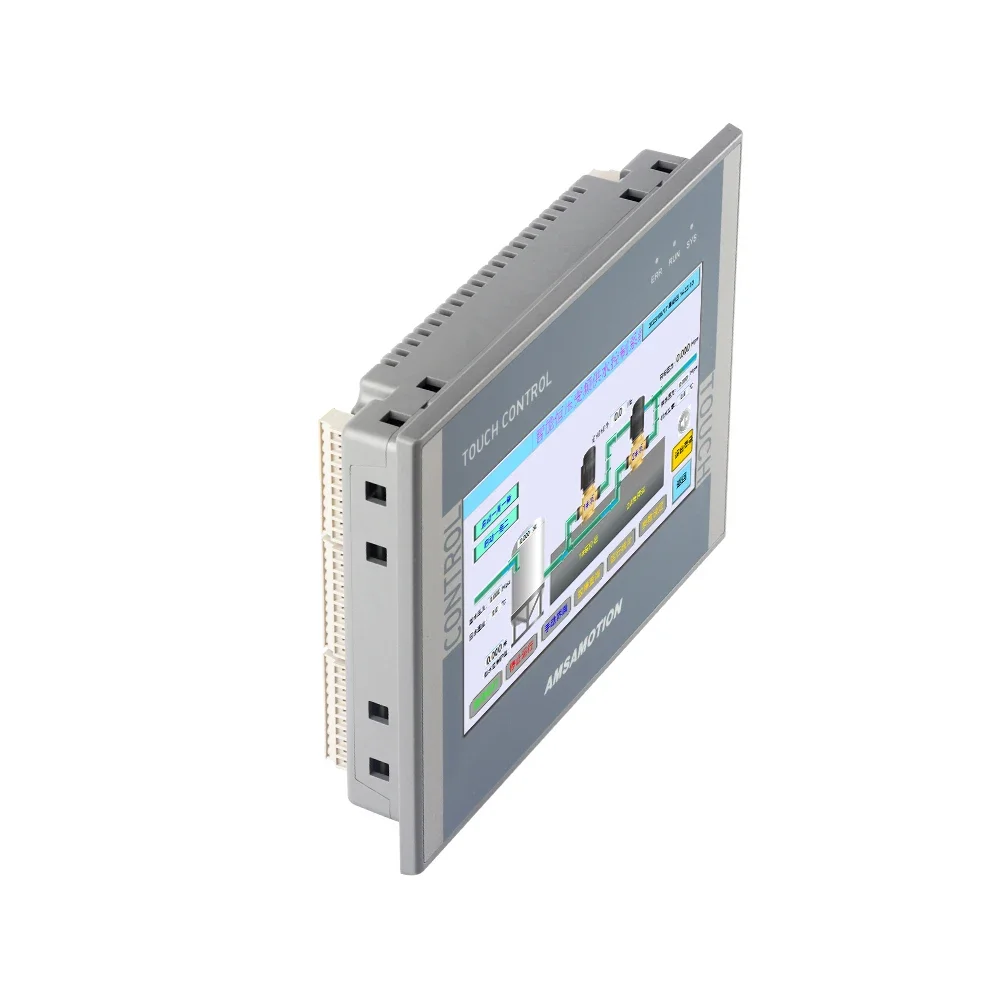 AMSAMOTION HMI PLC 올인원 머신 교체 AMX-S7-200 24I 22O 이더넷 모니터 컨트롤러, 터치 스크린 RS485 패널, 7 인치