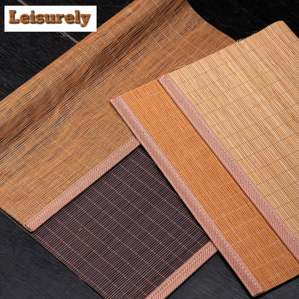 Japanese Bamboo Woven Tea Table Mats Ancient Teacup Coaster Set Drink Coaster Dinner Table Cloth Mat Chinese Tea Set Ornaments